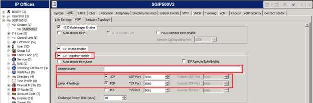 5.3. Administer SIP Registrar From the screen in Section 5.2 for the Primary Server, select the VoIP sub-tab. Ensure that SIP Registrar Enable is checked.