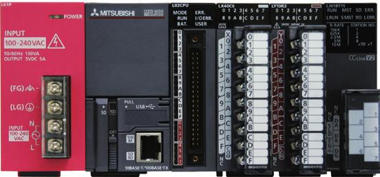 This is accomplished by using one or more Layer 2 Ethernet switches. (Managed switches are not required.) The CC-Link IE master is connected to the switch, as is each of the slave stations.