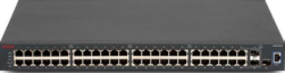 Model Specifications ERS 3549GTS Switch Details: 48 10/100/1000BASE-T ports, with 2 shared SFP ports (combo with ports 47-48) 1 SFP+ (1Gig or 10Gig) uplink port 2 rear SFP ports can be used as
