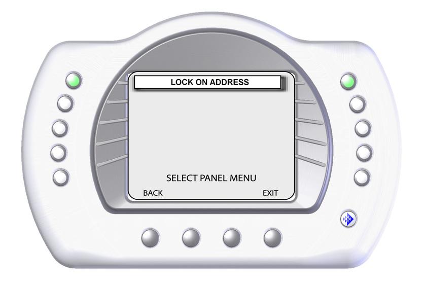 6 6. Press the button next to LOCK ON ADDRESS to assign a unique frequency for the MobileTouch controller to avoid interference from other wireless devices within range of the MobileTouch transceiver.