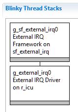 Figure 9 External IRQ framework Framework layer modules are free to use RTOS objects such as semaphores, mutexes, or event flags. Framework modules may also create their own RTOS objects when needed.