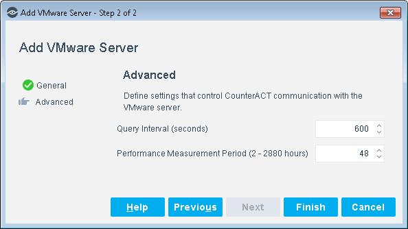 Connecting CounterACT Device Comment Select a CounterACT device that will connect to this server. The CounterACT device specified in this field is the only device that communicates with the server.
