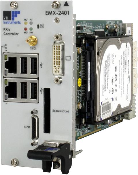 DATA SHEET EMX-2401 3U EMBEDDED CONTROLLER FOR PXI EXPRESS SYSTEMS FEATURES Powerful computing power with Intel Core i5-520e 2.