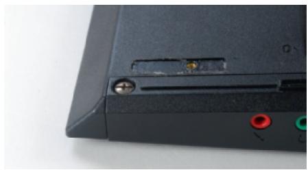 Figure 11-53 This one screw holds the hard drive in