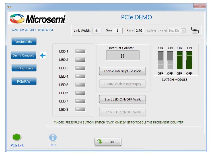 IGLOO2 PCIe Control Plane Demo