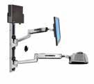 (polished aluminum) Includes small CPU Holder (black): 45-359-026 (polished aluminum) 10 and 34 (25,4 and 86,4 cm) wall tracks with 2 black track covers, LX Sit-Stand Wall Mount LCD Arm, LX Sit-Stand