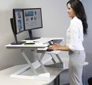 Other popular WorkFit sit-stand products WorkFit-SR, 1 Monitor 33-415-085 (black) 33-415-062 (white) WorkFit-SR, Dual Monitor 33-407-085 (black) 33-407-062