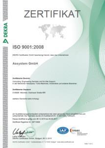 ASSYSTEM GERMANY Certifications