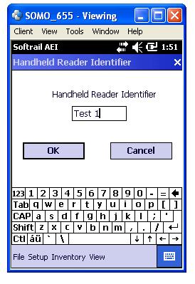 5.6. Portable Reader Identifier The portable reader allows the user to assign a ten-character identifier to the portable reader.
