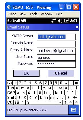 The display shown in Figure 43 also shows the portable reader's mobile computer name and the current IP address of the mobile computer. 5.10.