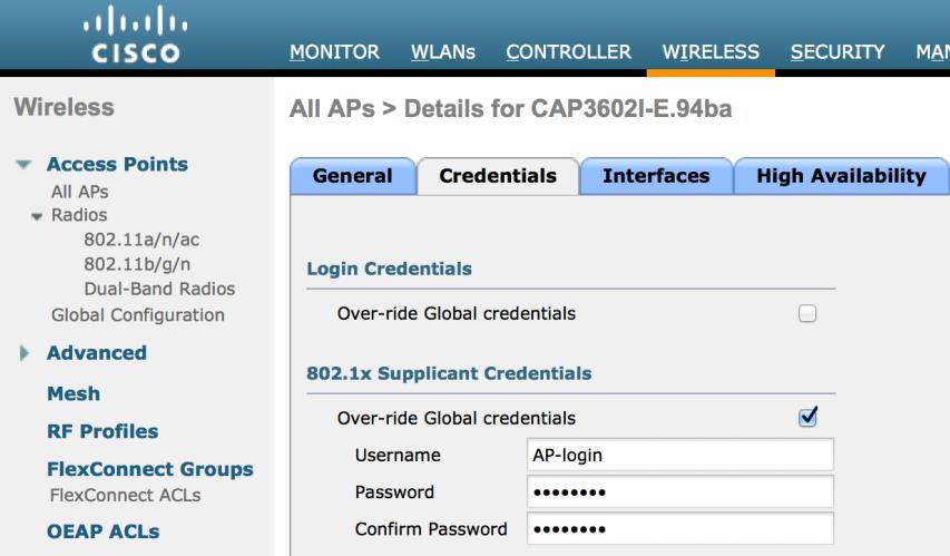 AP control at the access layer 802.