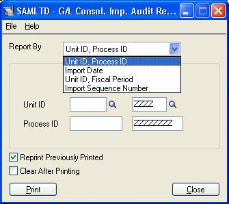 Printing Import Audit Reports Printing Import Audit Reports This report provides information on each import procedure, and will include data on optional fields, if used.