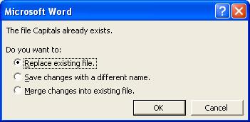 Saving under a different path or filename 1 Select File 2 Select Save As Introductory Word XP for Windows 3 Select the location where the document is to be saved, under Save In 4 Type the name of the
