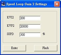 2.7.2 Speed Loop Gain 2 Settings KVI2 Same as KVI value Real-time KVP2 Same as KVP value Real-time SSPD Default as 300% in normal