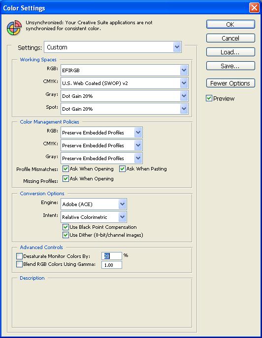 MANAGING COLOR IN ADOBE PHOTOSHOP 29 TO SPECIFY COLOR SETTINGS FOR PHOTOSHOP 1 Choose Color Settings from the Edit menu. The Color Settings dialog box appears.