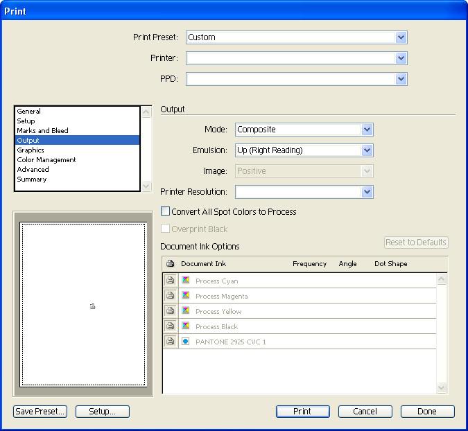 MANAGING COLOR IN ILLUSTRATION APPLICATIONS 52 5 Make sure that the Printer Profile setting matches the displayed Document