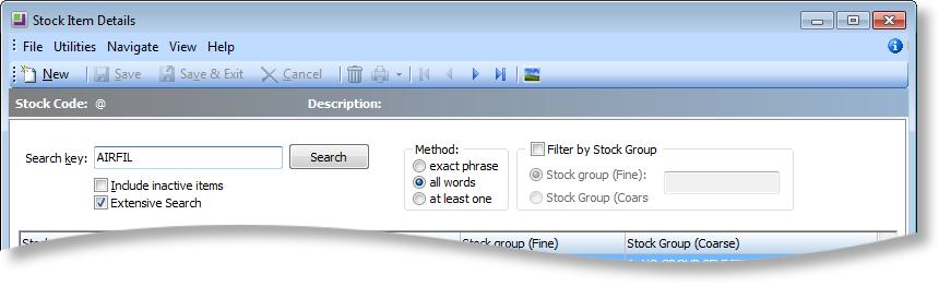 Suggested Quantities Stock search templates can return suggested quantities for stock items.