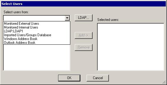 efficient at locating specific users or groups. To automatically enter the default search base, click Get Default. 14 Click Specify Group Object. The LDAP Server Options dialog box is displayed.