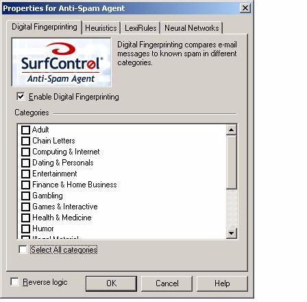 6 RULES OBJECTS Anti-Spam Agent Object CONFIGURING THE ANTI-SPAM AGENT OBJECT To include the Anti-Spam Agent object in a rule, follow Procedure