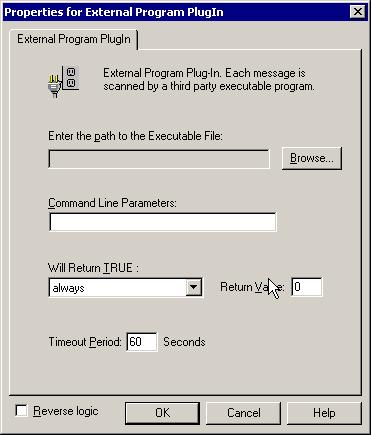 RULES OBJECTS External Program PlugIn Object 6 Procedure 6-13: Configuring the External Program PlugIn object Step Action 2 The External Program PlugIn dialog box is displayed.