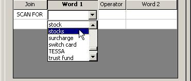 Finance. Note: You can select a different dictionary for each word in your word pattern.