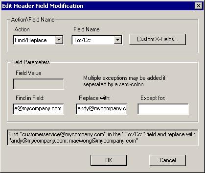 RULES OBJECTS HTML Stripper 6 Procedure 6-32: Configuring the Header Modification object Step Action 3 The Edit Header Field Modification dialog box is displayed.