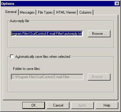 MESSAGE ADMINISTRATOR Configuring Message Administrator 7 CONFIGURING MESSAGE ADMINISTRATOR You can configure the Message Administrator by using the Options dialog box.