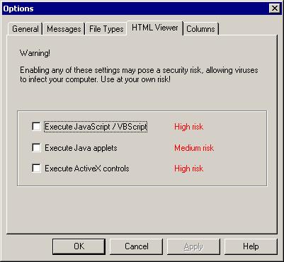 7 MESSAGE ADMINISTRATOR Configuring Message Administrator HTML VIEWER TAB The HTML Viewer tab gives you the option of viewing the active HTML content of e-mails while you are reviewing them in the