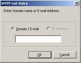 3 SETTING UP E-MAIL FILTER Configuring E-mail Connection Management Procedure 3-20: Enabling Directory Harvest Detection (Continued) Step Action 18 Enter the e-mail address or domain, and then click