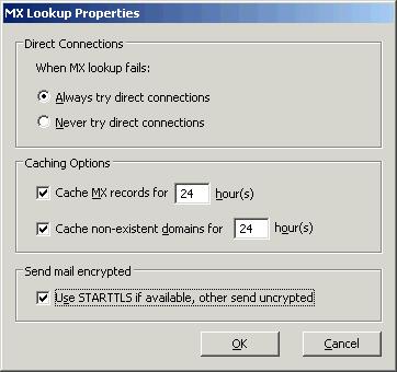 3 SETTING UP E-MAIL FILTER Configuring the Send Service Procedure 3-34: Configuring MX Lookups (Continued) Step Action 4 The MX Lookup Properties dialog box is displayed.