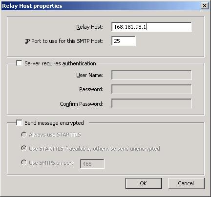 3 SETTING UP E-MAIL FILTER Configuring the Send Service Procedure 3-35: Configuring Smart Host Routing (Continued) Step Action 5 Click Add the Relay Host properties dialog box is displayed.