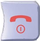A long press in idle mode will switch the telephone on/off.
