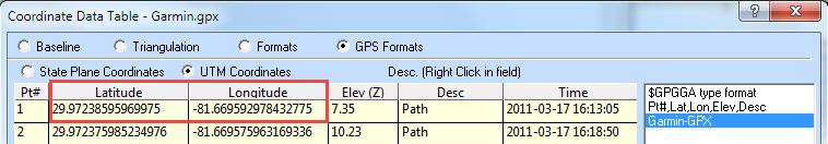 GPS data. 7) Click Place, and press Enter to place the points and line work geo referenced. It s important that you press Enter to place the data geo ref d.