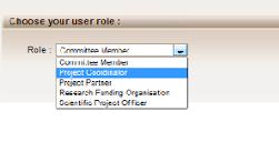 3. After validation, you will get a new screen asking you to choose your user profile: Project Coordinator or Project Partner. Please click on Project Coordinator and then Access : 4.