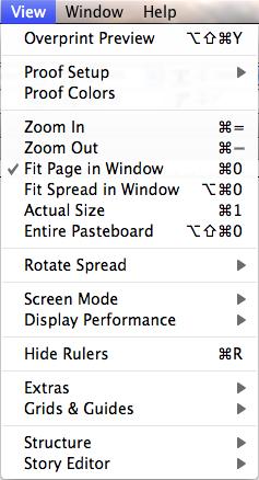 CHOOSE A PRESET MAGNIFICATION LEVEL Choose an option from the View menu Zoom In and Zoom Out work by preset