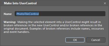 into a UserControl We can