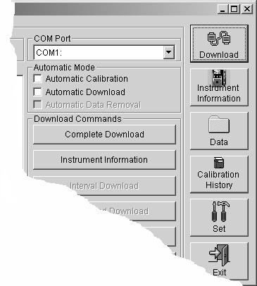 Down Loading Data from the GX- 2001 You have the option of down loading data manually or automatically.