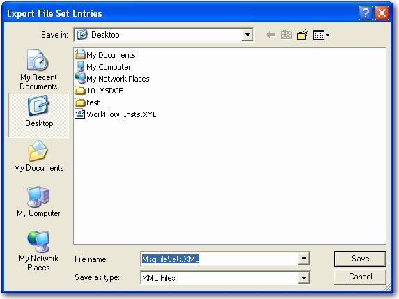 Chapter 4 Entity Administration Exporting File Set Information You can export file set information into an XML file for further analysis. To export file set information: 1.