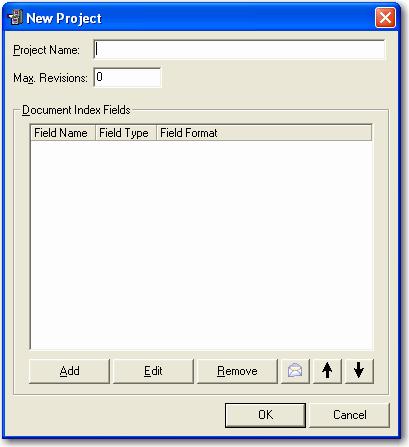 Chapter 5 - Project Administration 2. Select the New button on the toolbar (or right click and select New Project from the menu). The New Project screen is displayed. New Project 3.