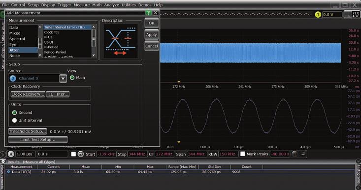 11 Keysight EZJIT Plus Jitter Analysis Software for Infiniium Oscilloscopes - Data Sheet Extensive Parametric Analysis EZJIT jitter analysis software can analyze the time variability of any of the