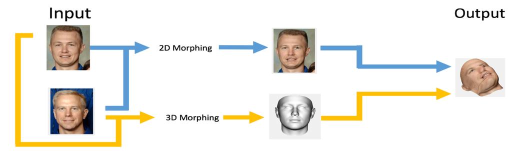 morphing has problem that unexpected ghost part of image may be generated with interpolation.