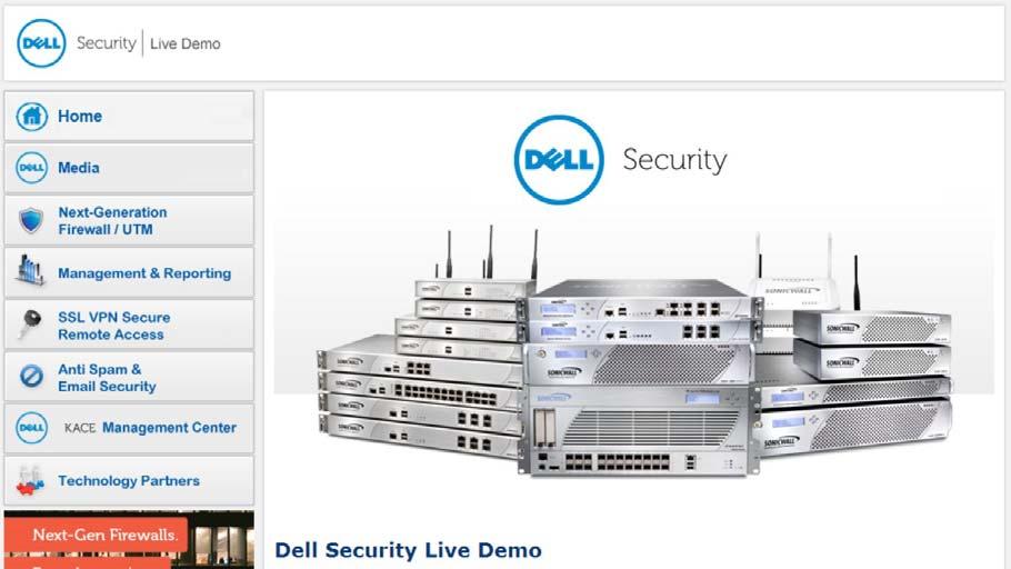 Dell SonicWALL GMS Administration Guide Dell SonicWALL Live Product Demos Get the most out of your Dell SonicWALL GMS with the complete line of Dell SonicWALL products.