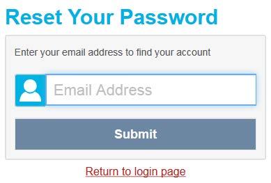 Reset Your Password: Find Account Page 3. Enter your TIDE email address, and click Submit. Your security question appears. 4. Enter the response to the security question, and click Submit.