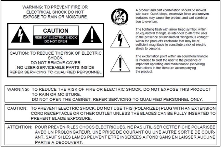 3.CAUTION STATEMENTS 4.SAFETY INSTRUCTIONS Read Instructions All the safety and operating Instructions should be read before the product is operated.