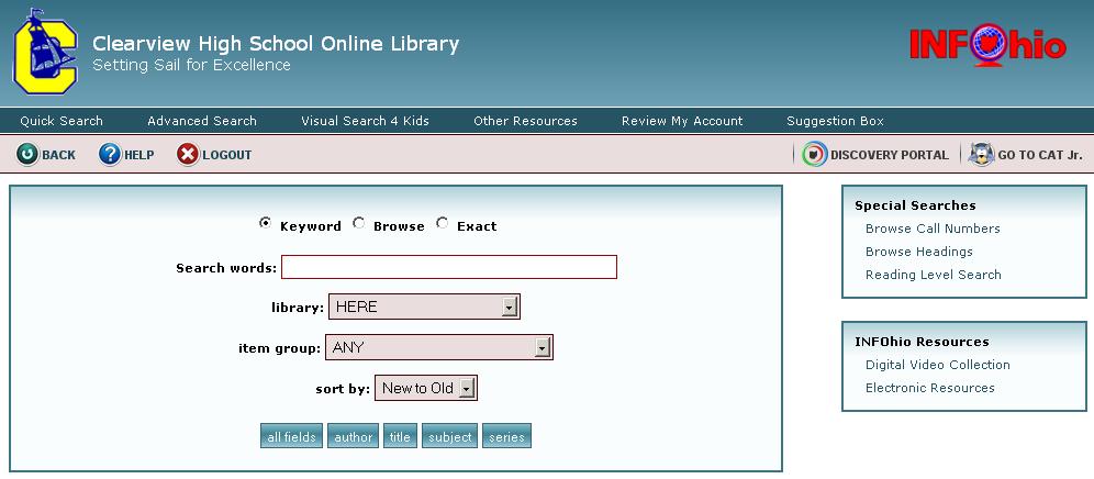 Review My Account - Some schools may allow you to view your library record. Ask your librarian if this is available for your school. 9.
