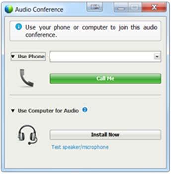 Internet Audio Setup Audio Conferencing Integration with WebEx will allow PSTN and any VoIP audio conference including Internet based audio users to join the same Instant Meeting Audio Conference