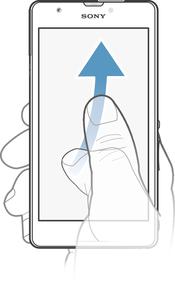 To flick To scroll more quickly, flick your finger in the direction you want to go on the screen.