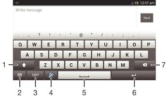 On-screen keyboard Tap the keys of the on-screen QWERTY keyboard to enter text conveniently. Some applications open the on-screen keyboard automatically.