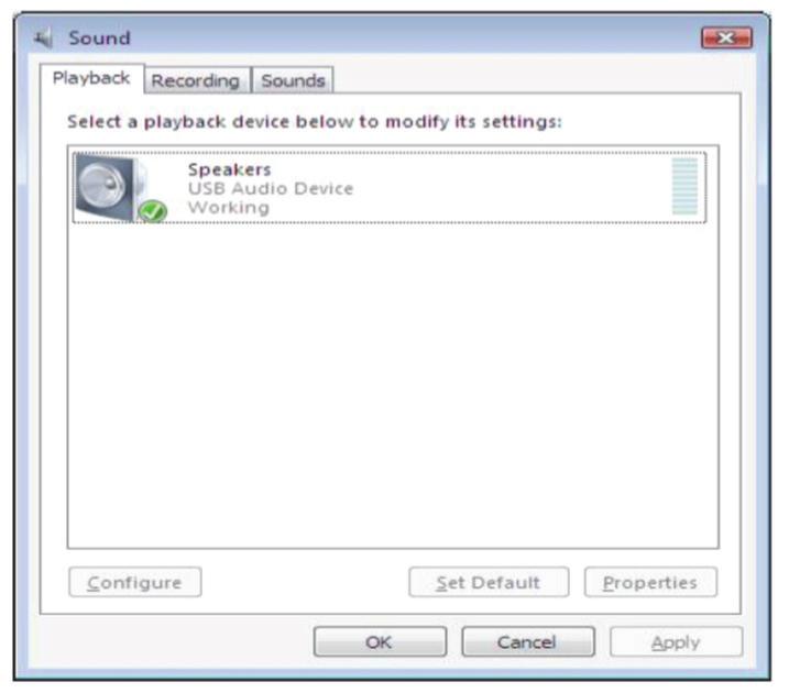 Click Sound > Manage audio devices and then select USB Audio Device or Displaylink Audio. 1.