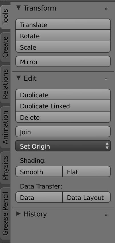 The Tool Shelf is usually already visible on the left side of the Blender interface. It can be toggled on and off with the T key on the keyboard.